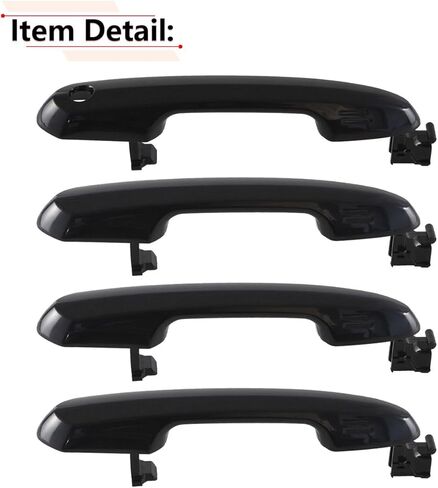 RLB-HILON 1Set Exterior Door Handle Compatible with Toyota RAV4 2017-2023, for Rav4 Prime 2021 2022 2023 2024, for Highlander 2020-2024, Black Color in Kuwait