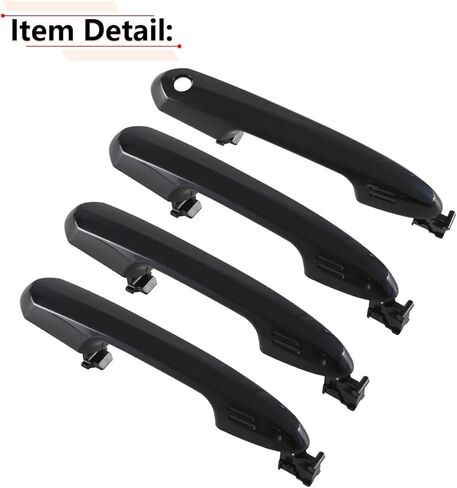 RLB-HILON 1Set Exterior Door Handle Compatible with Toyota RAV4 2017-2023, for Rav4 Prime 2021 2022 2023 2024, for Highlander 2020-2024, Black Color in Kuwait