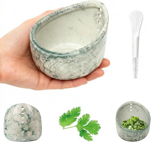 Aiuulu 4" X 4" Ceramic Herb Stripper Bowl, Handmade Pottery Herb Tool for Peeling Off the Leafy Assembly in Saudi Arabia