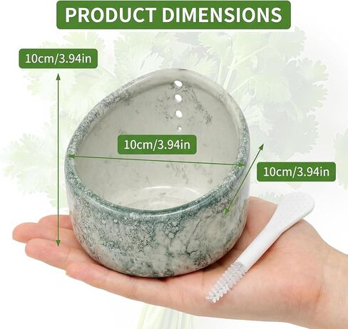Aiuulu 4" X 4" Ceramic Herb Stripper Bowl, Handmade Pottery Herb Tool for Peeling Off the Leafy Assembly in Saudi Arabia