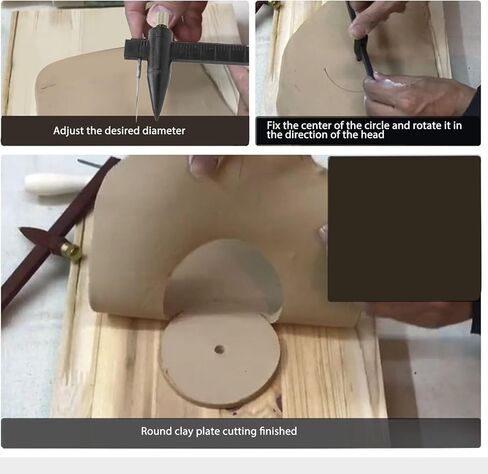 Clay Compass Circle Cutter Various Measuring Tool for Pottery Crafts Plastic Stainless Steel for Tone Ceramic Ceramic Mud in Kuwait