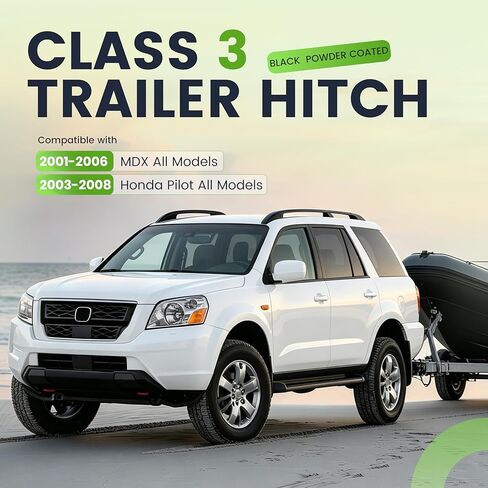 HECASA 2 بوصة فئة 3 جهاز استقبال وصلة جر مقطورة متوافق مع 2003-2008 Honda Pilot 2001-2006 MDX in Kuwait