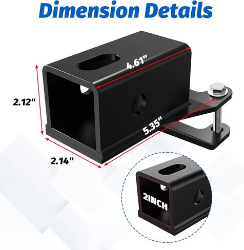 Heavy Duty 2" ATV Hitch Receiver Compatible with Honda Rancher TRX420 (2007-2024), Rubicon TRX500 (2001-2014), Foreman TRX500/520 - Solid Rear Axle in Saudi Arabia
