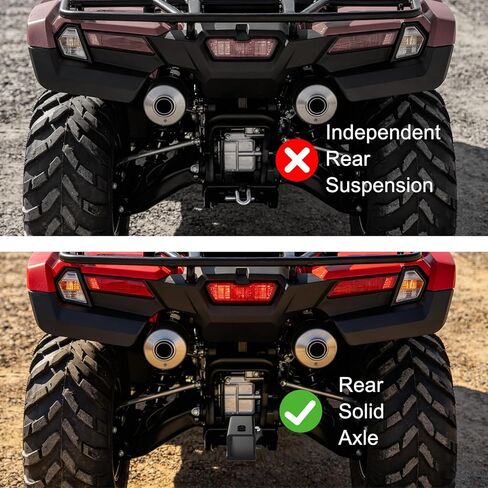 Heavy Duty 2" ATV Hitch Receiver Compatible with Honda Rancher TRX420 (2007-2024), Rubicon TRX500 (2001-2014), Foreman TRX500/520 - Solid Rear Axle in Saudi Arabia