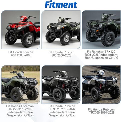 Heavy Duty 2" ATV Hitch Receiver Compatible with Honda Rancher TRX420 (2007-2024), Rubicon TRX500 (2001-2014), Foreman TRX500/520 - Solid Rear Axle in Saudi Arabia