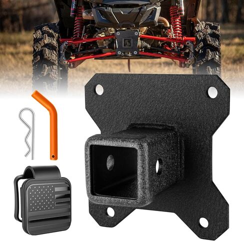 W&JWN 2" UTV Rear Receiver Hitch Compatible with Polaris RZR XP 1000/XP 4 1000 2014-2025 Heavy Duty RZR Hitch Receiver with Trailer Hitch Cover Orange Trailer Hitch Pin in Saudi Arabia