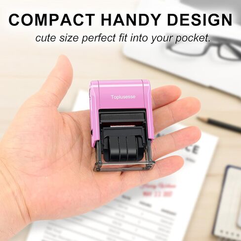 Date Stamp with Turned in Self-Inking Office Rubber Date Stamp Custom Turned in Phrase Date Stamp for Business 12-Year Band Purple 2024 in Saudi Arabia