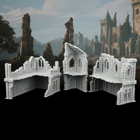 Town Buildings RPG Terrain Set for DND Accessories, 28MM Scale Compatible with TTRPG Buildings, Table Maps Characters, and Dungeons and Dragons Scenario Pieces-AF1078 in Kuwait