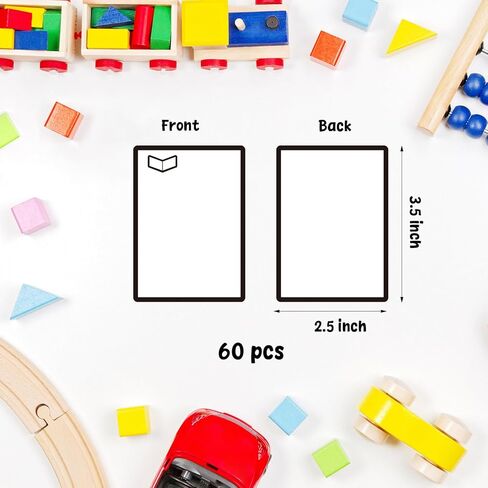 60 PCS Dry Erase MTG Tokens 3.5 x 2.5 Inches Double-Sided Reusable MTG Whiteboard Tokens with 4 Marker MTG Proxy Cards for DIY Blank Card Games Accessories in Kuwait