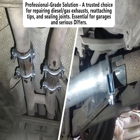 Exhaust U-Bolt Clamp Galvanized Carbon Steel Heavy Duty Muffler Clamp, Saddle Style for Exhaust System Repair & Diesel/Gas Pipes (silvery，3Inch) in Saudi Arabia