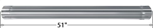 Northeastern Exhaust | Polished Stainless Steel Straight Exhaust Pipe Universal (5 Inch ID/OD x 51 Inch Long) | Straight Pipe Muffler with 5 Inch Band Clamps | Automotive Replacement Part in Saudi Arabia