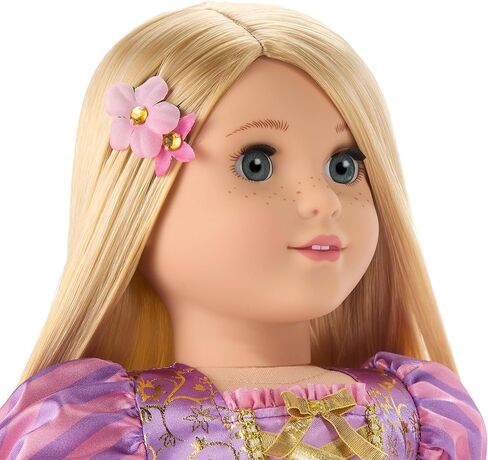 American Girl, Disney, Rapunzel, 18-inch Doll, Long Golden-Blonde Hair, Blue-Green Eyes, Includes Hair Clip, Ages 6+ in Saudi Arabia
