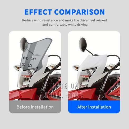 ZSTONG For XR 150L XR650L XR230 2024 2025 دراجة نارية مغامرة الزجاج الأمامي تمديد نمط الزجاج الأمامي شاشة منحرف الرياح (شفاف) in Kuwait