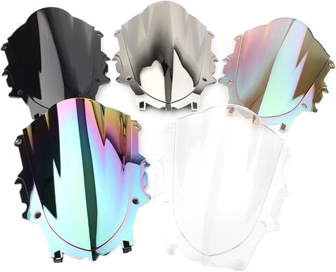 Compatible with R3 2019-2023 Motorcycle Windshield Windscreen Compatible with Yamaha YZF-R3 2019 2020 2021 2022 2023 Double Bubble ABS Wind Deflector(Color:Silver) in Saudi Arabia