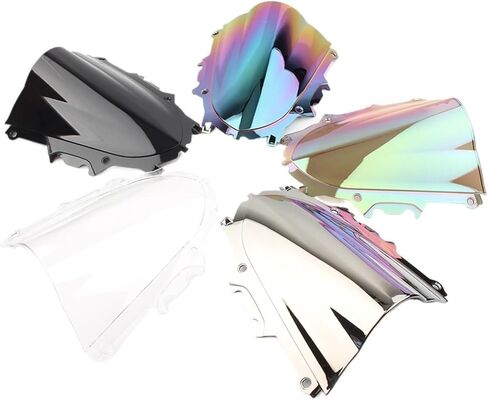 Compatible with R3 2019-2023 Motorcycle Windshield Windscreen Compatible with Yamaha YZF-R3 2019 2020 2021 2022 2023 Double Bubble ABS Wind Deflector(Color:Silver) in Saudi Arabia