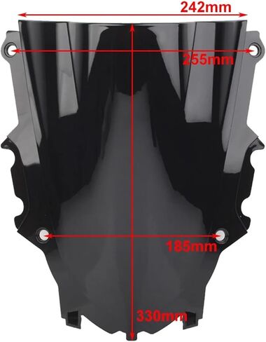 Compatible with R3 2019-2023 Motorcycle Windshield Windscreen Compatible with Yamaha YZF-R3 2019 2020 2021 2022 2023 Double Bubble ABS Wind Deflector(Color:Silver) in Saudi Arabia