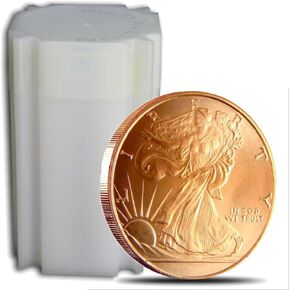 20 Walking Liberty .999 عملات معدنية مستديرة/تحدي من النحاس النقي الفاخر في أنبوب العملات المعدنية