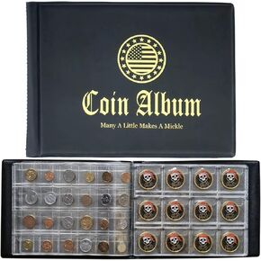 حامل مجموعة العملات المعدنية لهواة الجمع، 240 جيبًا لمستلزمات كتب جمع العملات المعدنية in Kuwait