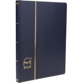 Currency Paper Money Collection Book, 3-Pocket Banknote Organizer, Single Side View Dollar Bill Holders for Collectors, Crystal Clear Sleeves to Storage 60 World Cash, Thicker SleevesNote Book (Blue)