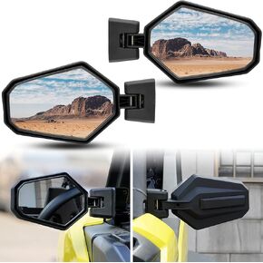 Side Rear View Mirrors for Can Am Maverick Trail Sport Commander 18-23, Premium Adjustable Folding Side Mirrors for Can-Am Maverick Trail Sport Commander 2018-2023 Accessories