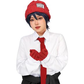 C-ZOFEK Anime Undead Unluck Fuuko Izumo Beanie Hat for Women, Winter Keep Warm Knit Ski Cap with Good Luck Embroidery