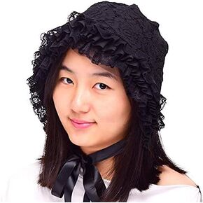COSDREAMER Girls Women Mop Hat Colonial Pilgrim Prarie Bonnet Hats
