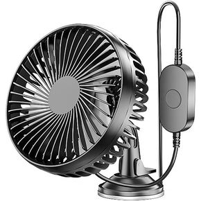 Suction Cup Car Fan Portable USB Fan 12V/24v Universal High Wind Silent Rotatable Fan Small Fan Low Noise Cooling Fan for Home Car Desk Vehicle Supplies