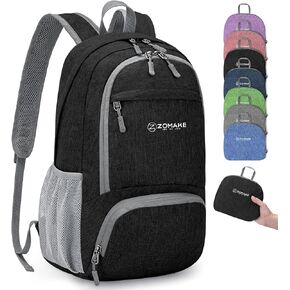 ZOMAKE 20L Lightweight Packable Hiking Backpack for Women Men - Small Hiking Daypack for Travel - Tear Resistant Foldable Day Pack for Camping Outdoor Sports(Pink)