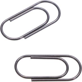 ONLYKXY 100 Pieces 16mm Mini Black Nickel Paper Clips, Retro Paperclipa, Office Clips Assorted