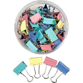 1.25 inch 24 Pack Colored Binder Clips Paper Clamps (1.25 inch-24 pcs)