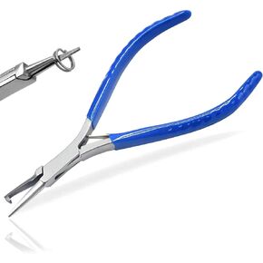 Split Ring Pliers for Jewelry Making Tools 5-1/2 Inches Ring Opening Pliers Jump Ring Opener Tackle Mini Precision Fine Pliers Craft Beading Hobby (Blue)