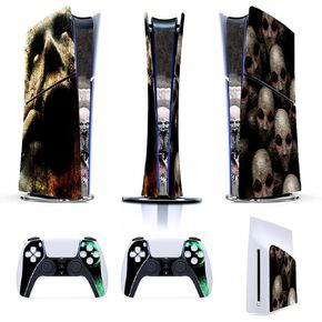 Skin Adhesive Cover Compatible for PS5 Slim - Can be Used for Both Digital and Disk Versions - Console and Controller - Removable HD Matte Vinyl (D054 - Joker 2)