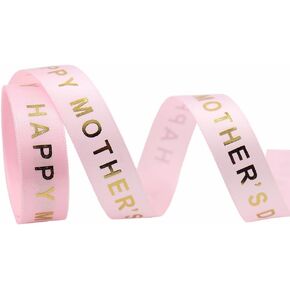 LUOZZY Happy Mother's Day Flower Bouquet Ribbon Creative Gift Boxes Packing Riband Mother's Day Gift Wrapping Ribbons (10 Yards)