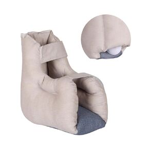 Heel Protector Cushions for Pressure Sores,Foot Pillow for Elderly/Bedridden Patients,Foot Elevation Relief Heel Pain from Ulcers/Bedsore (Khaki,Pack of 1 pcs)