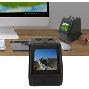 Film & Slide Scanner, Digital Film Scanner, Converts 135, 126, 110, Super 8 & 8mm Film Negatives & Slides to 22MP JPG Images, 2in LCD Screen, Digital Photo Negative Scanner
