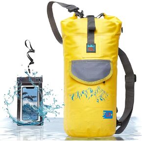 Dry Bags Waterproof (10L - Yellow) - Dry Bags for Kayaking Waterproof - Dry Sack Water Bag - Water Proof Bag - Waterproof Bags For Boating - Waterproof Backpacks - Waterproof Floating Bag