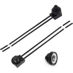 2PCS Push Button Switch with Wire, 12V Waterproof KP107 ON/Off Switch for Cars/Motorcycles/Trucks/Boats (Black) in Kuwait