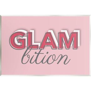 Stupell Industries Chic Glambition Typography Trendy Fashion Text Wood Wall Art, Design By Martina Pavlova