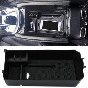 Center Console Organizer Tray Armrest Secondary Storage Box Center Console Insert Compatible with Mercedes Benz C Class W205 2015-2021 and GLC Class W253 2016-2022