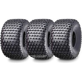 WANDA 3 New 3 Wheeler ATV Tires 22X11-8 4PR P322 Dimple Knobby - 10026