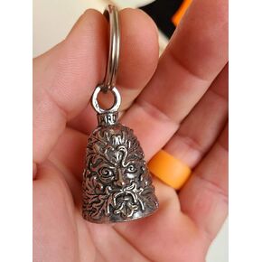 Guardian Bell Mystical Good Luck Bell w/Keyring & Black Velvet Gift Bag | Motorcycle Bell | Lead-Free Pewter | Made in USA