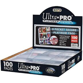 Ultra Pro Platinum 9 Pocket Secure Platinum Cards, Clear