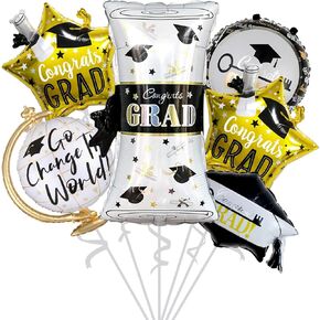 6Pcs Congrats Balloons for Graduation Decorations Class of 2024 Graduation Party Decorations for College High School Graduation Party Graduation Decorations