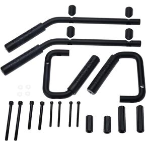 16pcs Front and Rear Grab Handles Kit Grab Bars Compatible for Jeep Wrangler JK 2DR/4DR 2007-2017