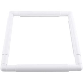 Tufting Frame Plastic Cross Stitch Frame Square Embroidery Hoop White DIY Sewing Tools Sewing Hoop Handheld Craft Clip Embroidery Snap Frame Hoop for Cross Stitching,11 x 11 inch