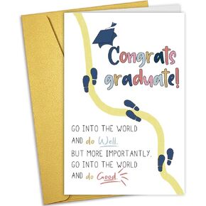Nchigedy Cute Graduation Card for Her Him, High School or College Graduation Card, Medical Student or Nursing School Grad Gift