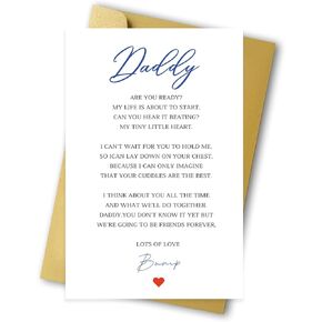 Huameigf Happy Dog Fathers Day Card Gift from Dog, Cute Dog Dad Father’s Day Card from Son Daughter, Best Dog Dad, Dog Dad Gifts for Men, First Fathers Day Card