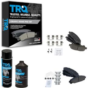 TRQ Front & Rear Ceramic Disc Brake Pad Kit for 08-14 Toyota Highlander