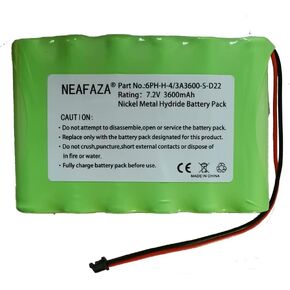 6PH-H-4/3A3600-S-D22 7.2V 3600mAh Ni-MH Battery Compatible with DSC IMPASSA SCW9057 SCW9055 ADT SCW9057G-433 Wireless Security System Alarm Panel