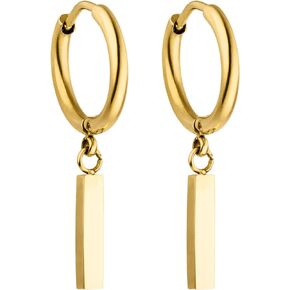 أقراط PURELEI® Huli Hoop - مجوهرات من الفولاذ المقاوم للصدأ - أقراط مقاومة للماء للنساء - قطر 0,61 بوصة - مجوهرات عصرية لمظهرك الفردي